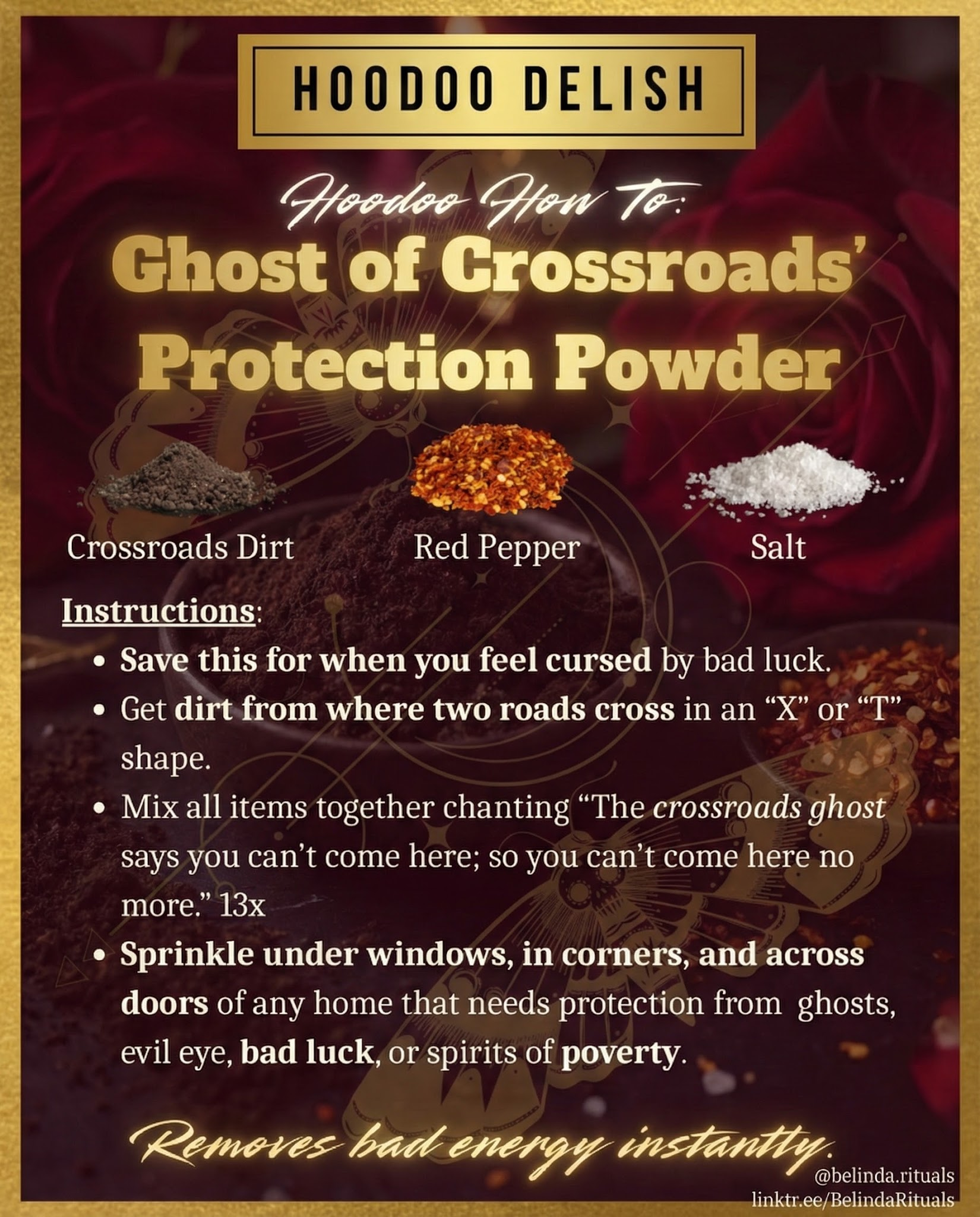 Crossroads Ghost Protection Powder: Easy Hoodoo Spell for Strong Defense