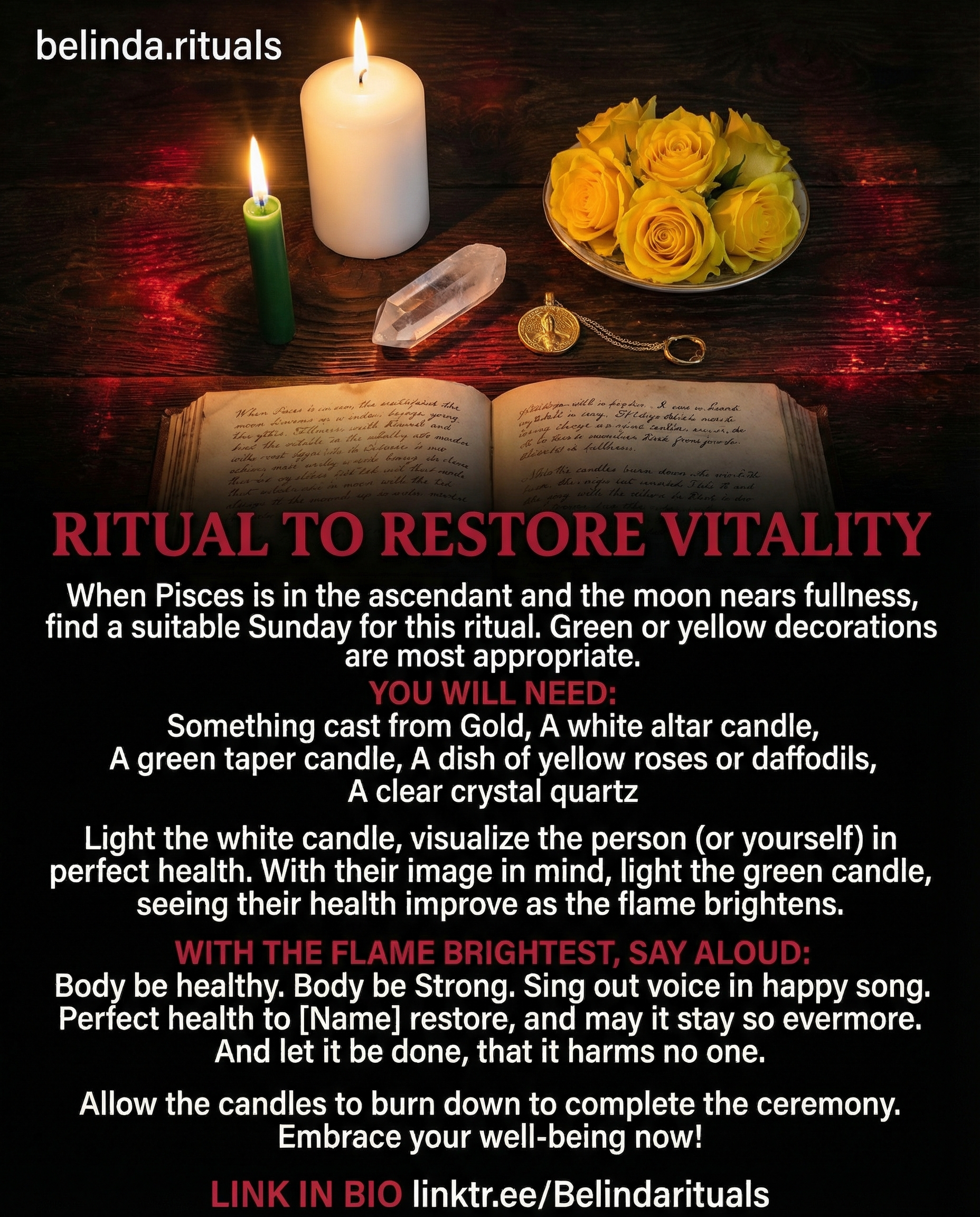 Powerful Spell to Restore Good Health and Positive Energy
