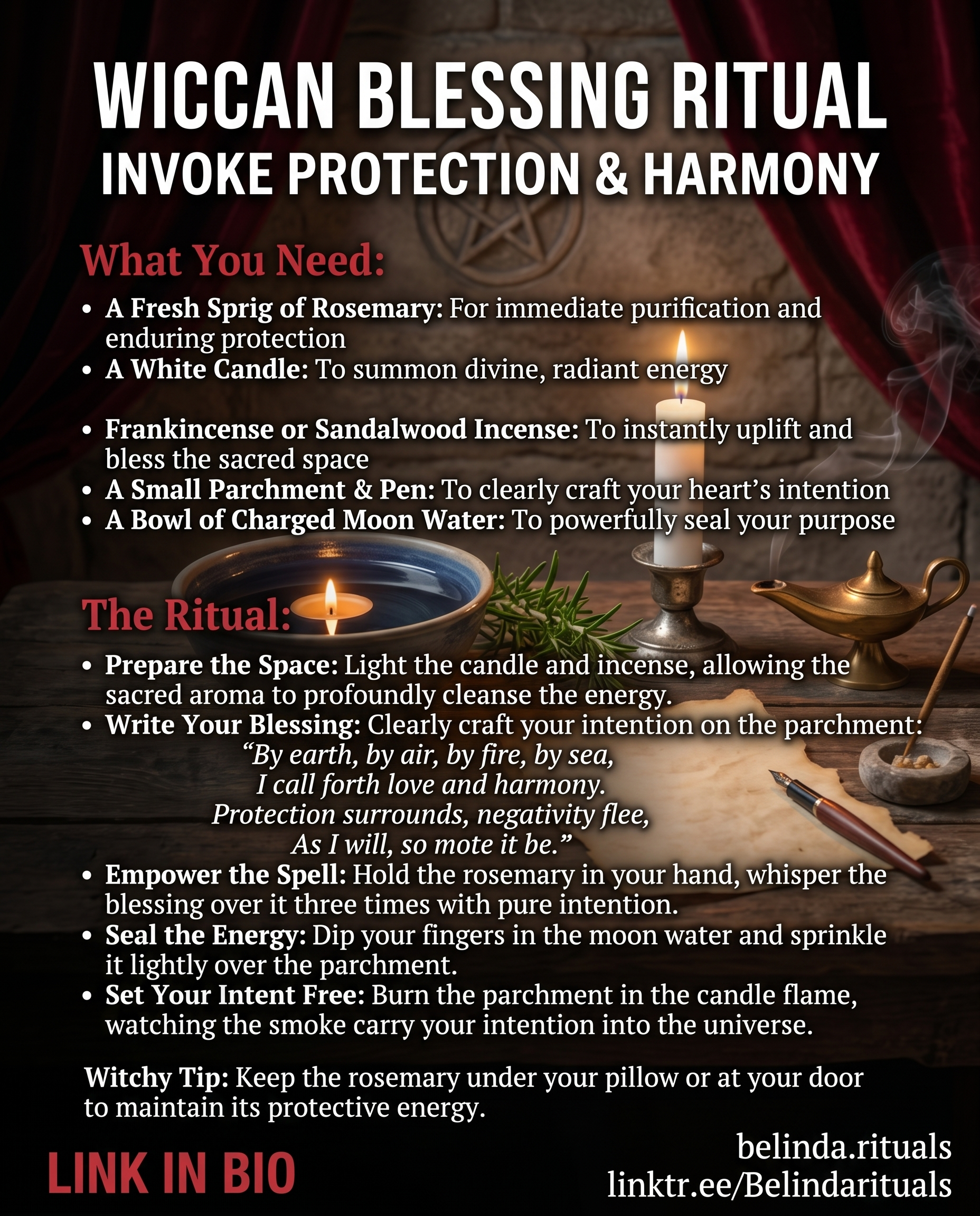 Wiccan Blessing Spell for Protection, Harmony & Positive Energy