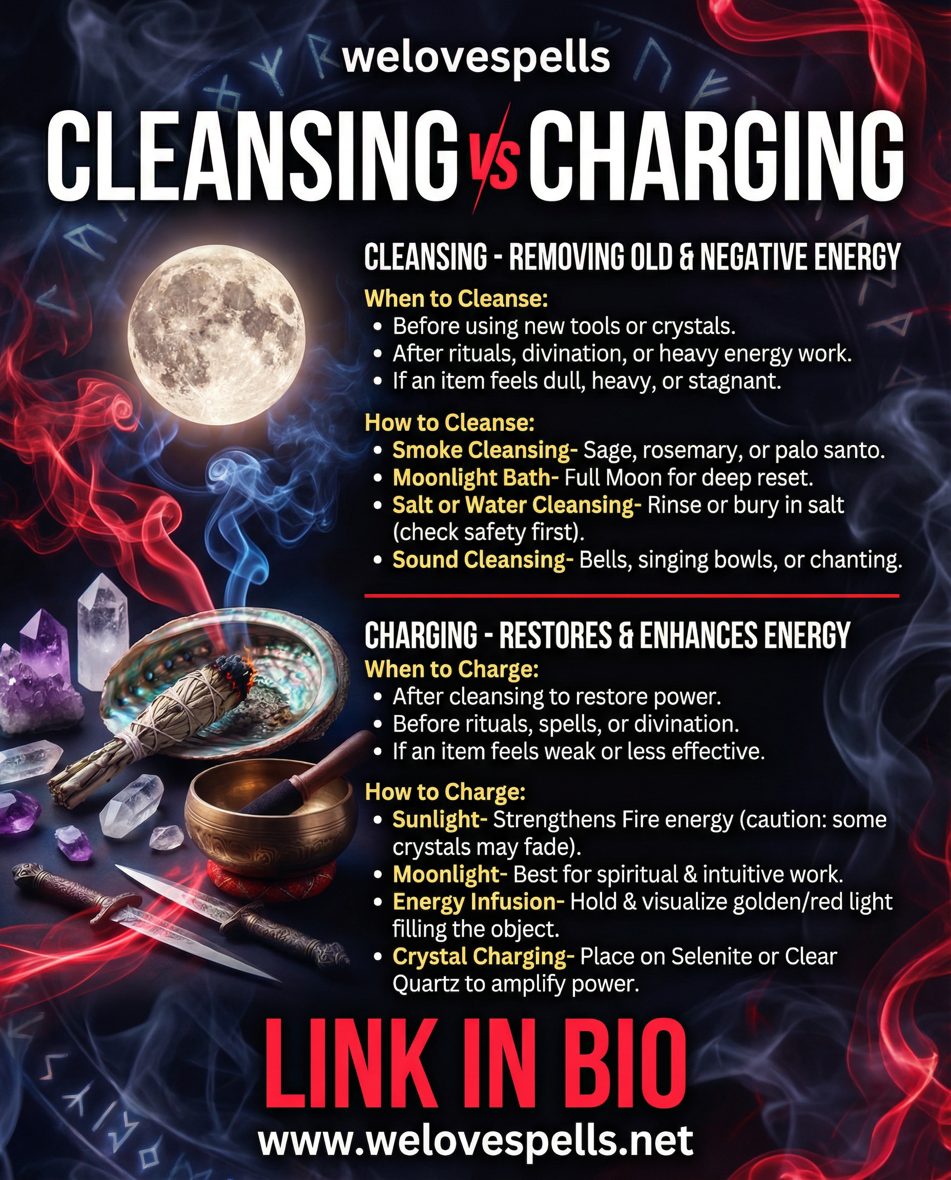 Cleansing vs Charging: Key Differences Every Witch Should Know
