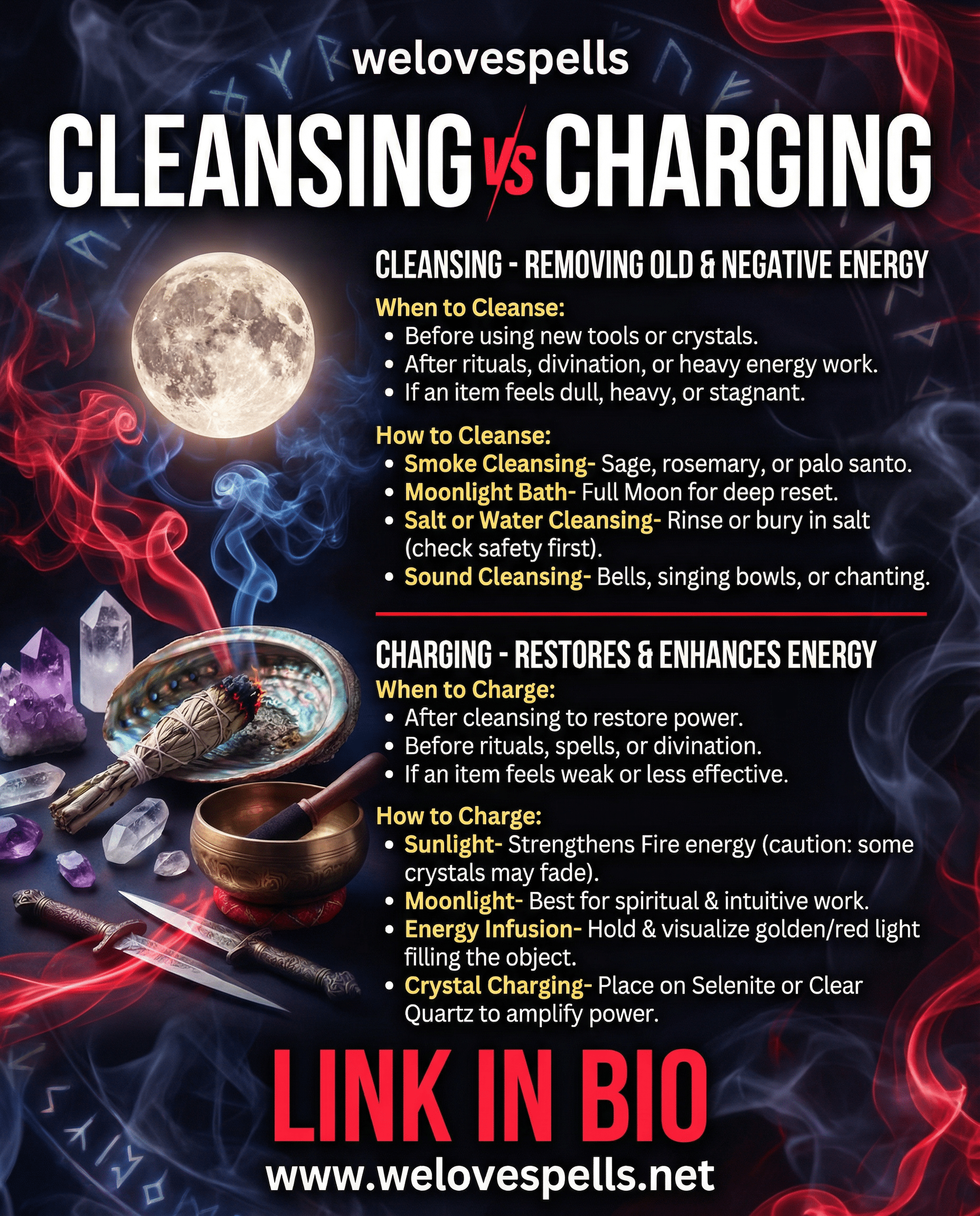 Cleansing vs Charging: Key Differences Every Witch Should Know