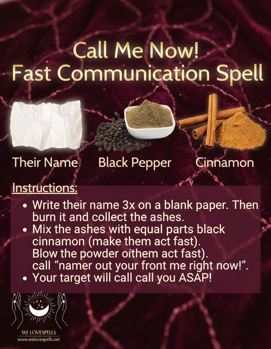 Powerful Communication Spell to Make Them Call or Text You Fast
