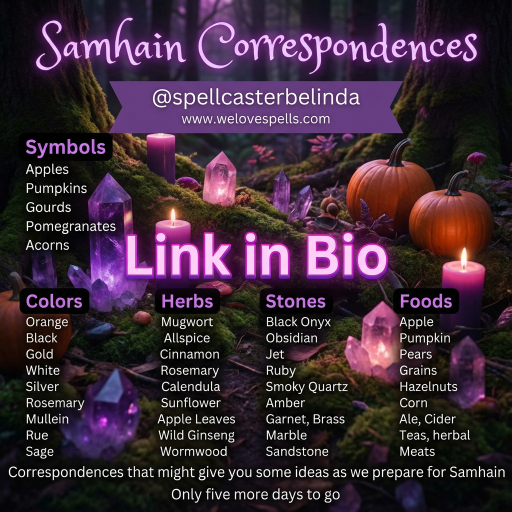 Samhain Correspondences & Witchy Ideas for the Thinning Veil