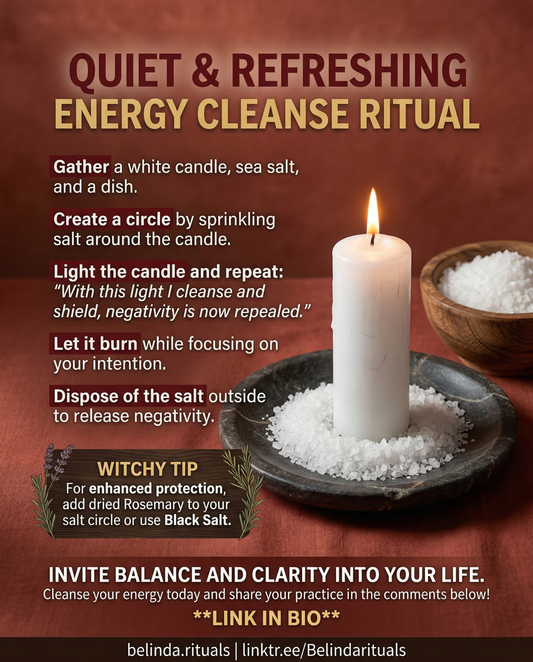 Simple Salt & Candle Spell for Quick Energy Cleansing and Protection
