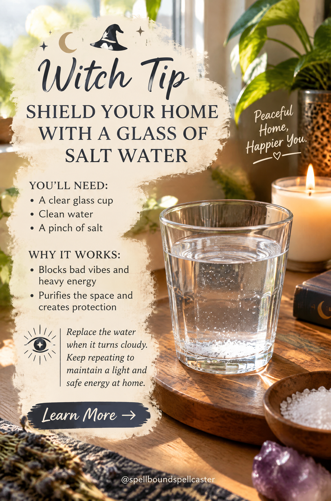 Witch Tip: Shield Your Home with a Glass of Salt Water