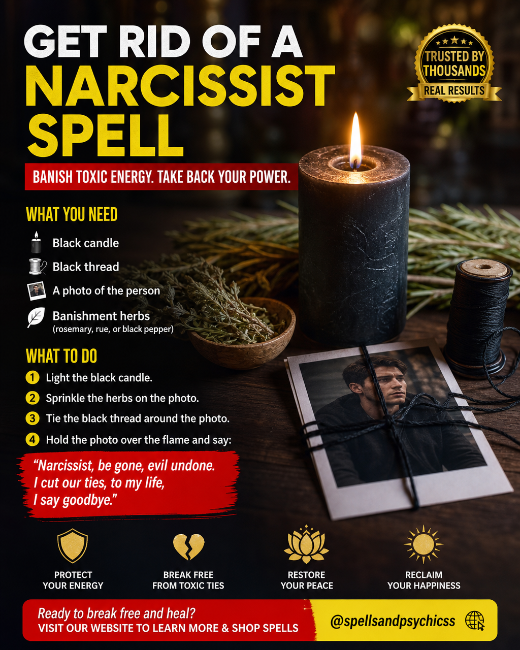 Get Rid of a Narcissist Spell