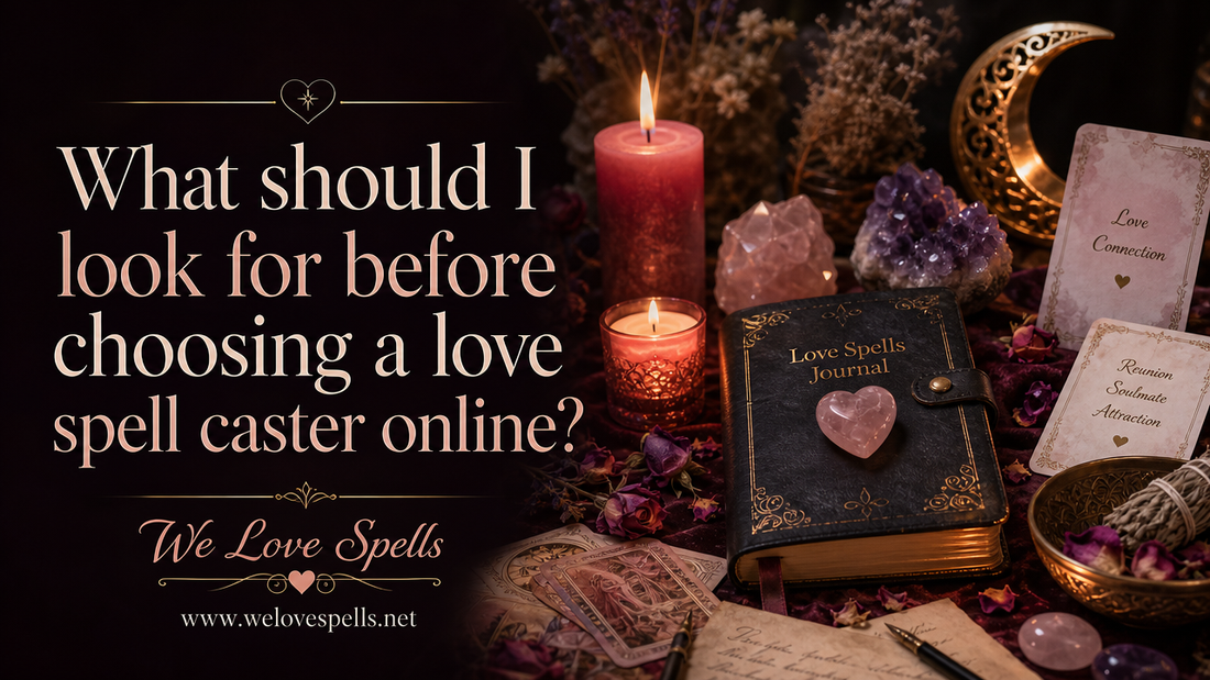 What should I look for before choosing a love spell caster online?