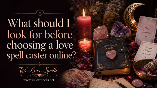 What should I look for before choosing a love spell caster online?