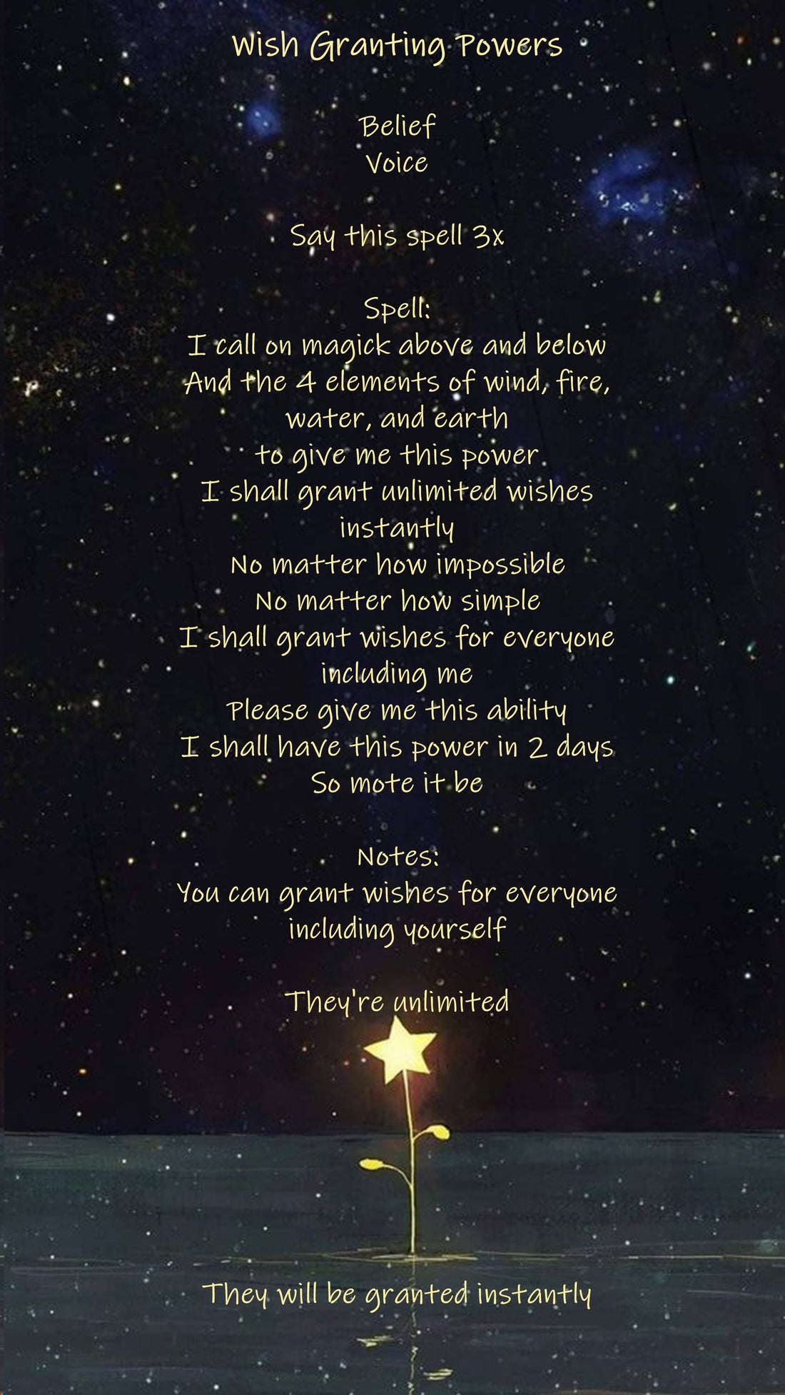 Fairy Magic Wish Granting Spell - We Love Spells