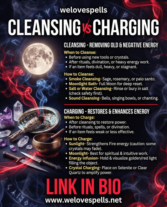 Cleansing vs Charging: Key Differences Every Witch Should Know - We Love Spells