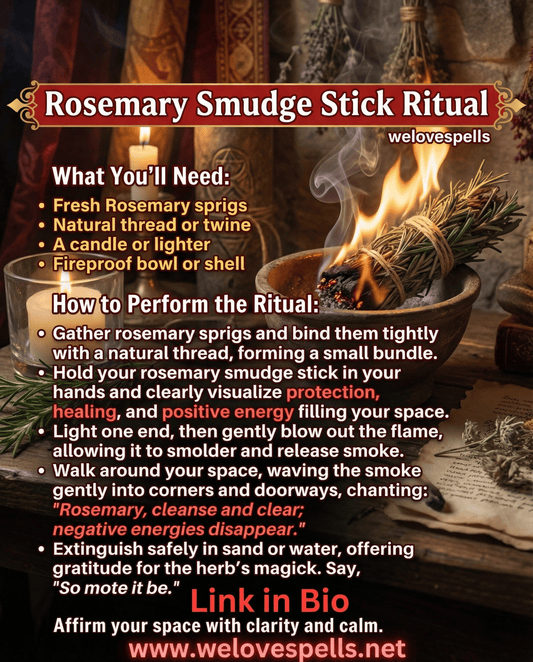 Clear Negative Energy with a Powerful Rosemary Smudge Stick Ritual - We Love Spells