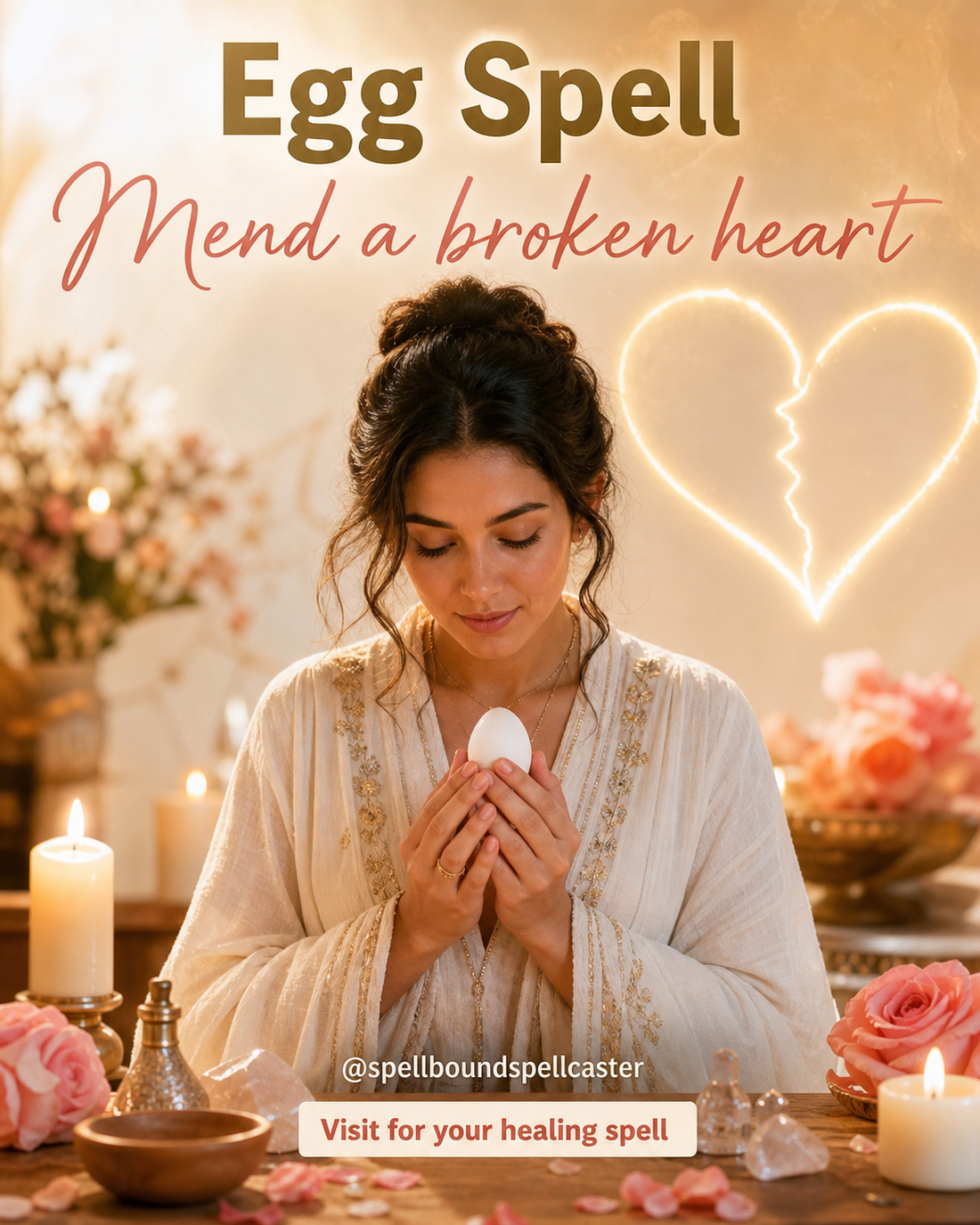 Egg spell to heal a broken heart