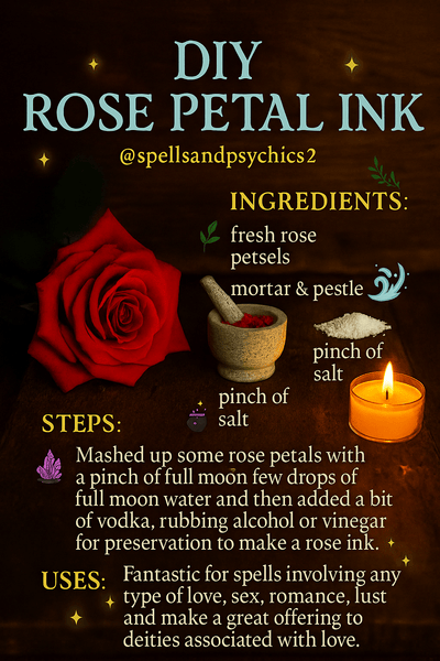 DIY Rose Petal Ink: A Magical Tool for Love Spells
