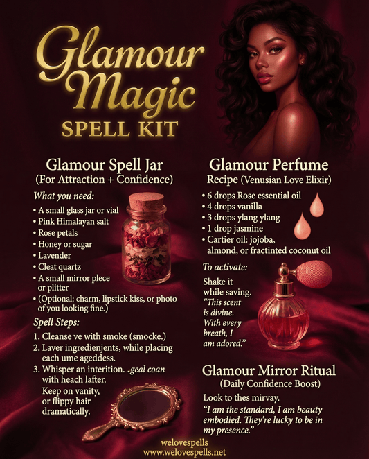 Enhance Your Radiance with the Glamour Magic Spell Kit - We Love Spells
