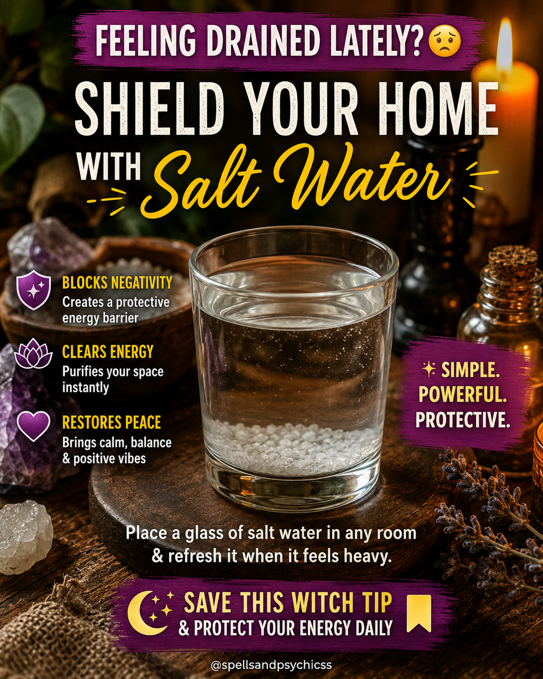 Witch Tip: Shield Your Home with a Glass of Salt Water
