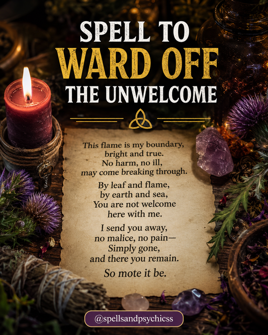 Spell to ward off the unwelcome