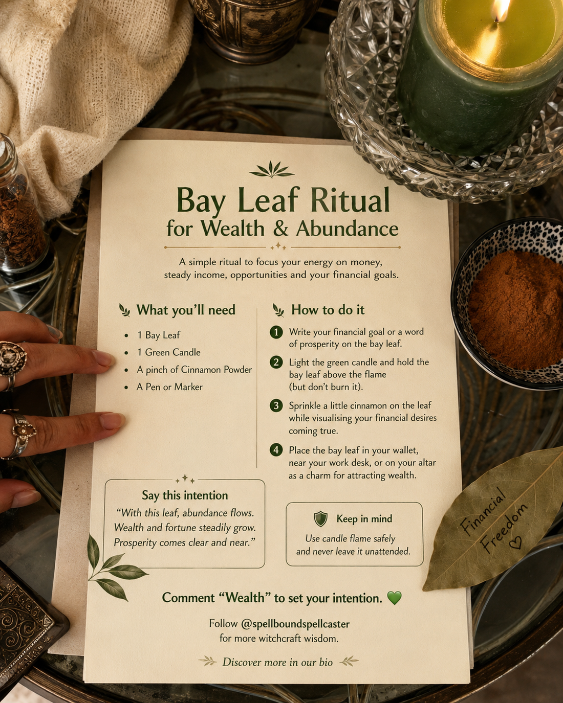 Bay Leaf Prosperity Ritual for Wealth and Steady Income