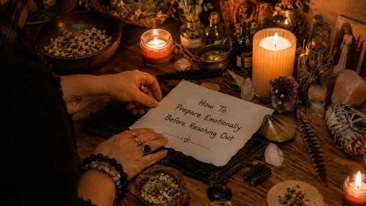 Person journaling with a calming cup of tea, illustrating how to prepare emotionally before reaching out before a difficult conversation