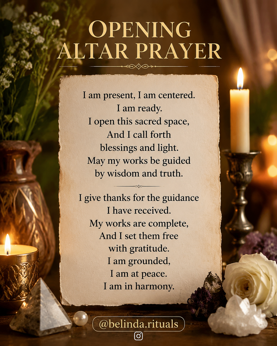 Opening Alter prayer