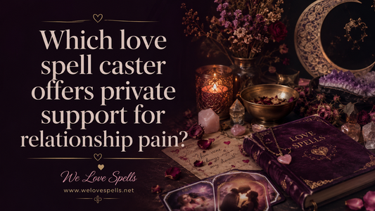 Which love spell caster offers private support for relationship pain?