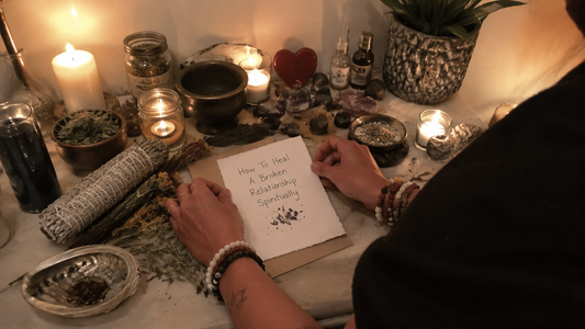 Couple holding hands in prayer, showing how to heal a broken relationship spiritually with faith and forgiveness