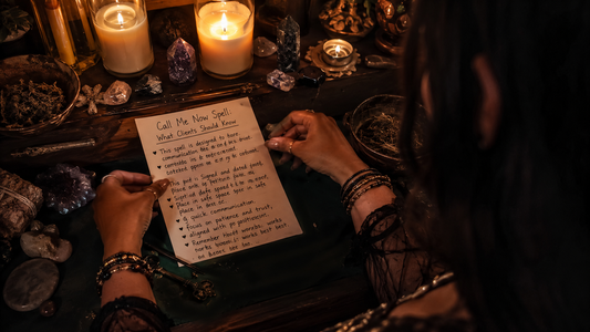 Call Me Now Spell: What Clients Should Know, with a person holding a phone and candle for a spiritual guidance session