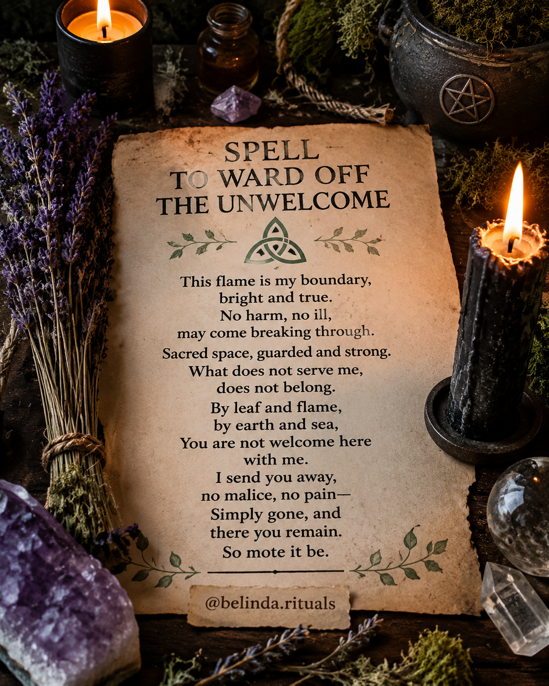 Spell to ward off the unwelcome