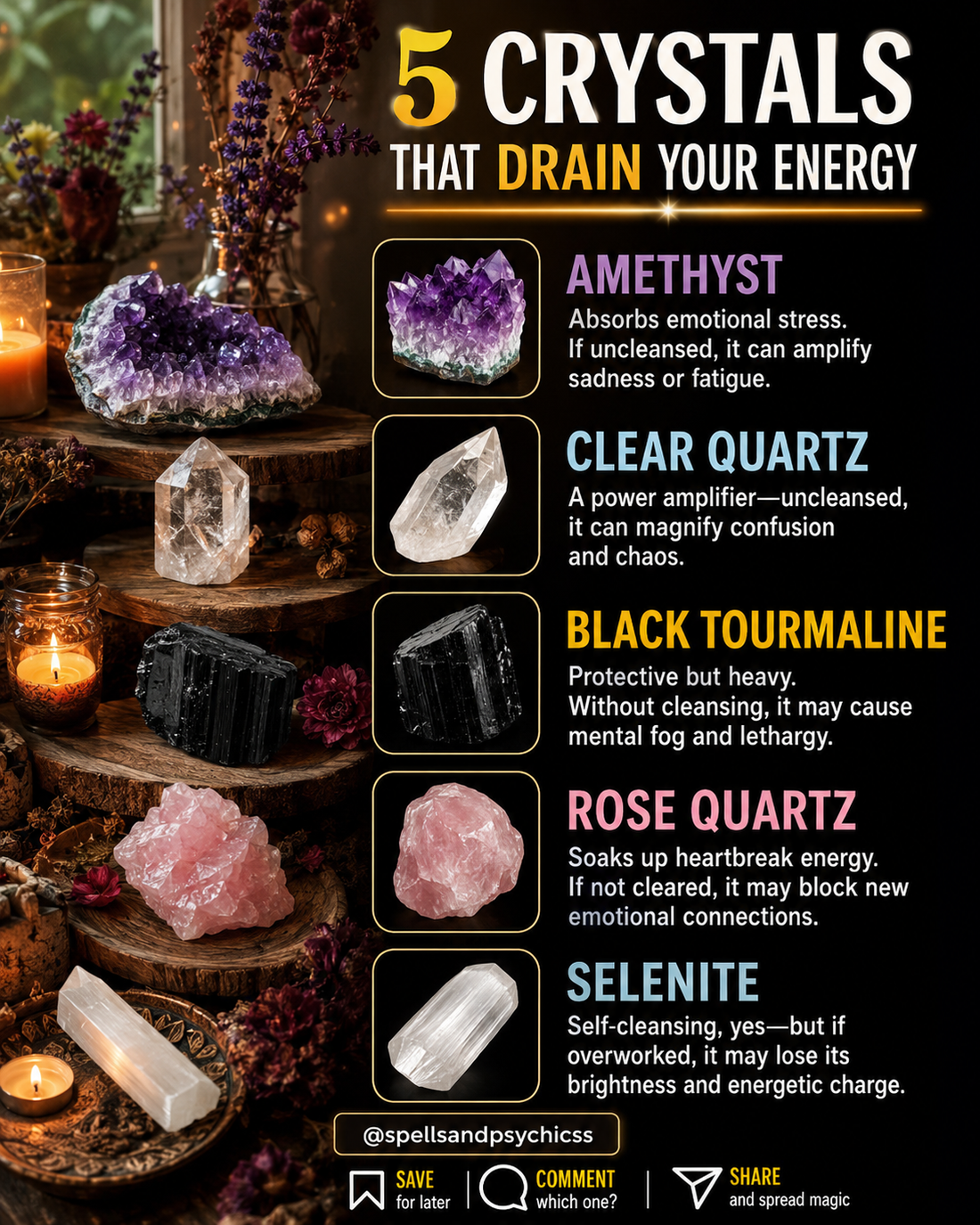 5 Crystals That Drain Your Energy If You Don’t Cleanse Them Regularly