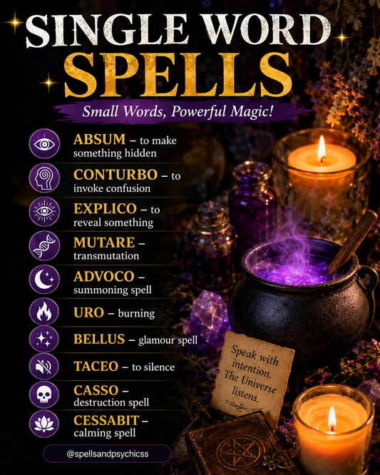Single Word Spells and Their Meanings