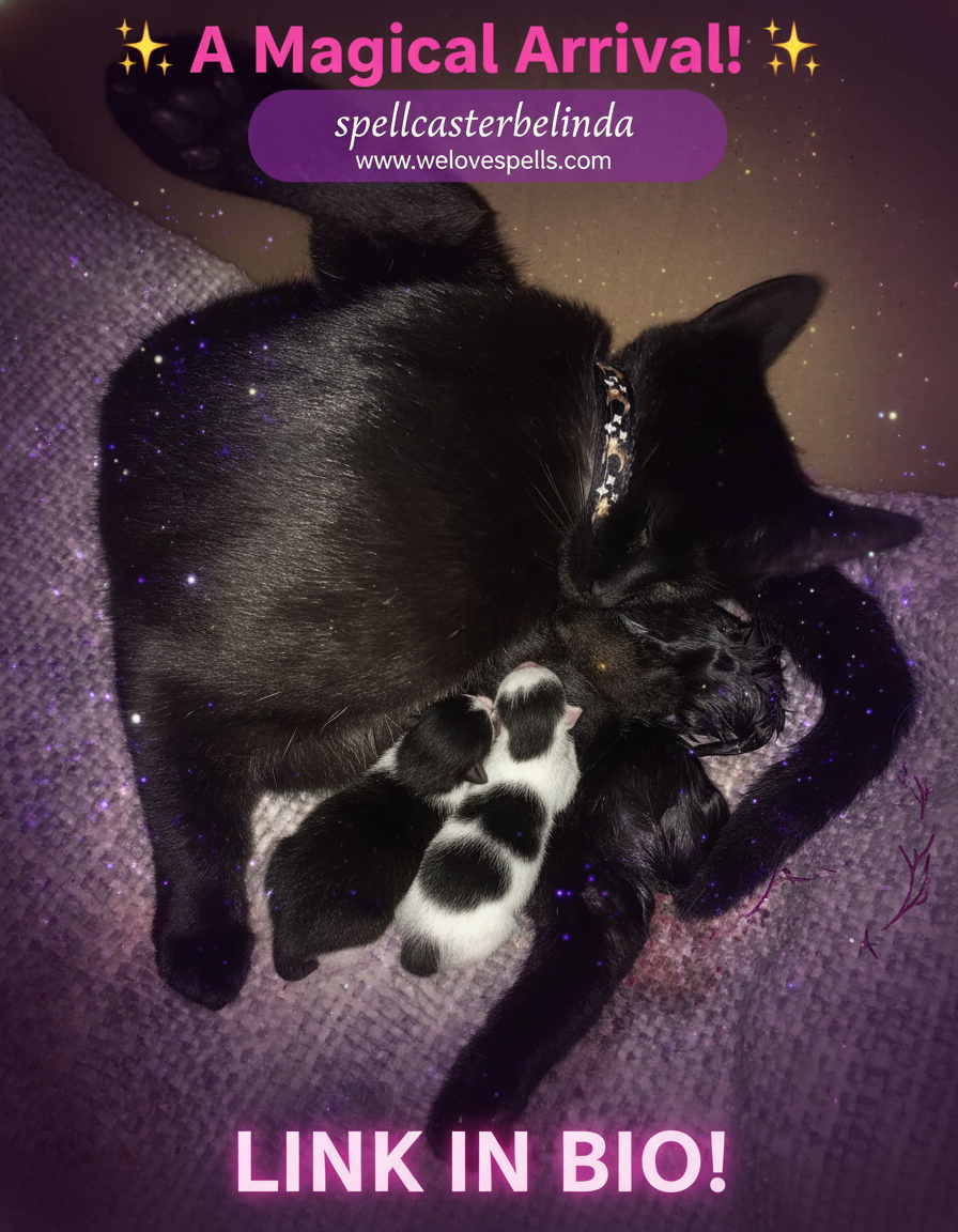 Luna Welcomes Her Three Adorable New Kittens This Samhain Season