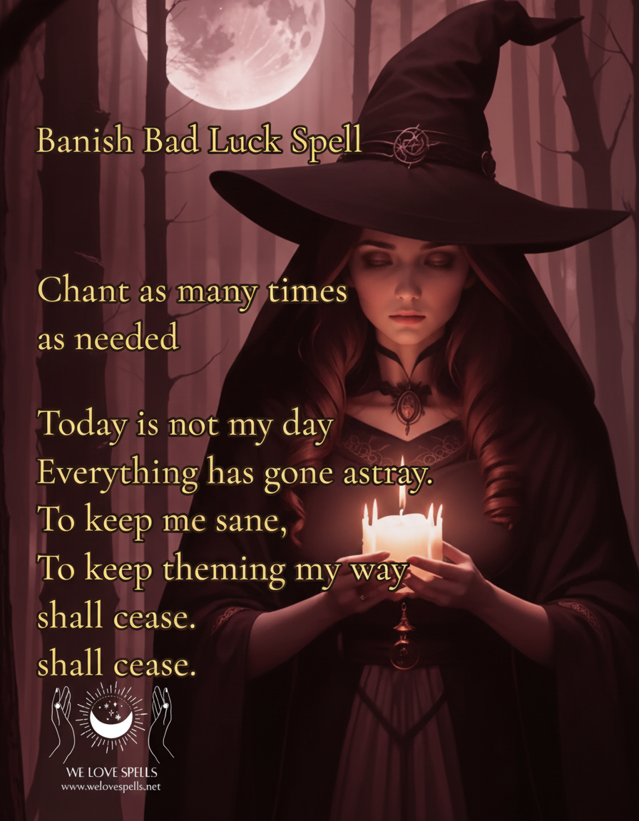 Powerful Banish Bad Luck Spell to Attract Good Fortune