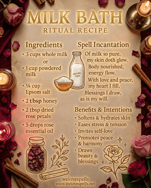 Luxury Milk Bath Ritual Recipe for Glowing, Silky Smooth Skin - We Love Spells