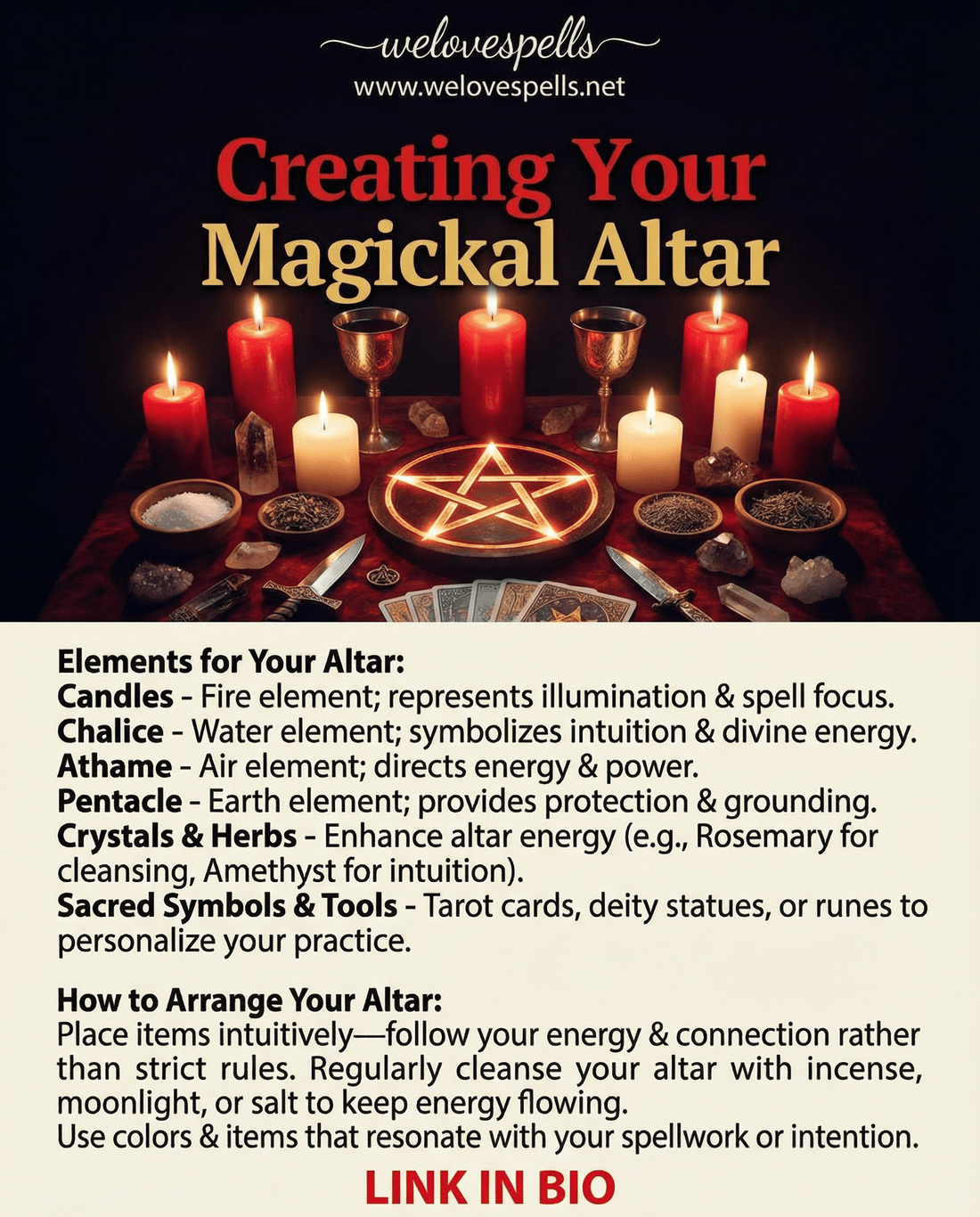 Magickal Altar Setup: Essential Tools & Elements for Your Sacred Space - We Love Spells