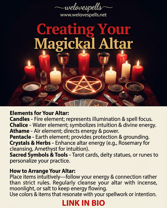 Magickal Altar Setup: Essential Tools & Elements for Your Sacred Space - We Love Spells