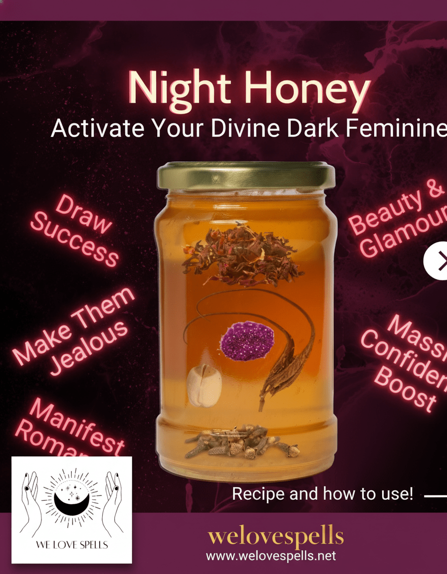 Night Honey Potion: Awaken Your Divine Feminine Power and Manifest Magic - We Love Spells