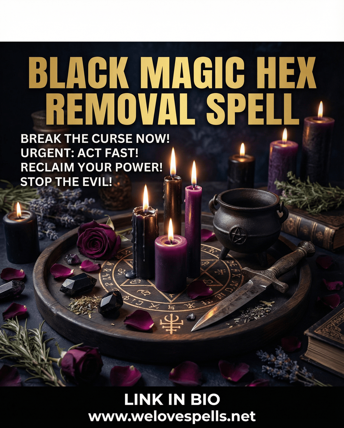 Powerful Black Magic Hex Removal Spell for Instant Cleansing - We Love Spells