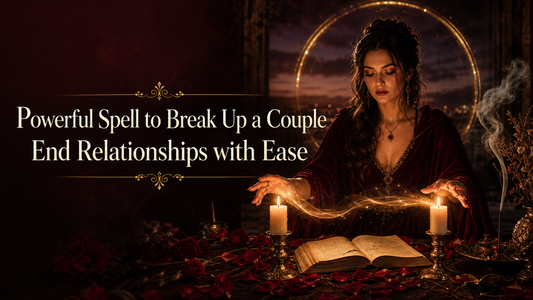 Powerful breakup spell ritual with candles for ending relationships and encouraging separation