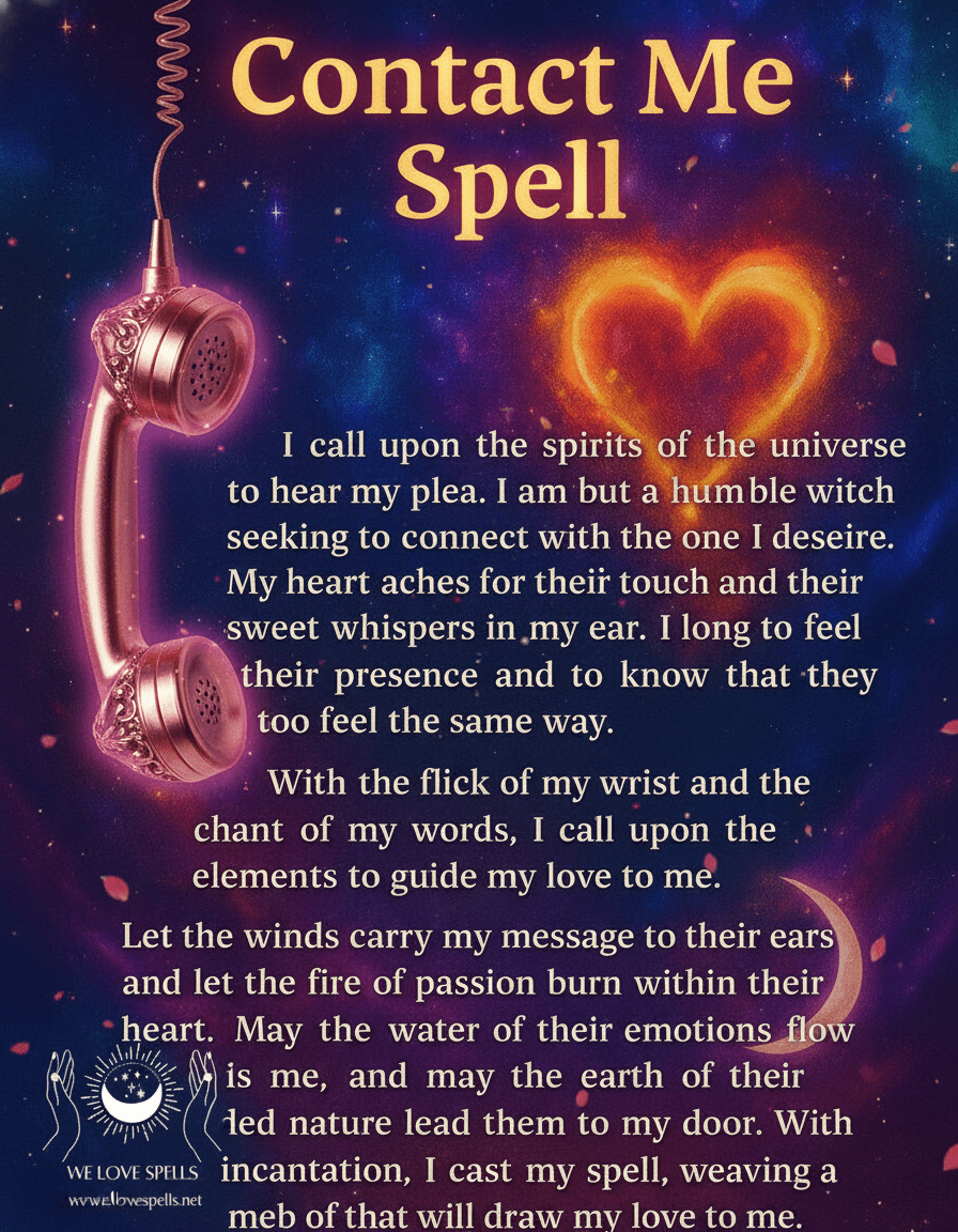 Powerful Contact Me Spell to Reconnect With Anyone Instantly - We Love Spells
