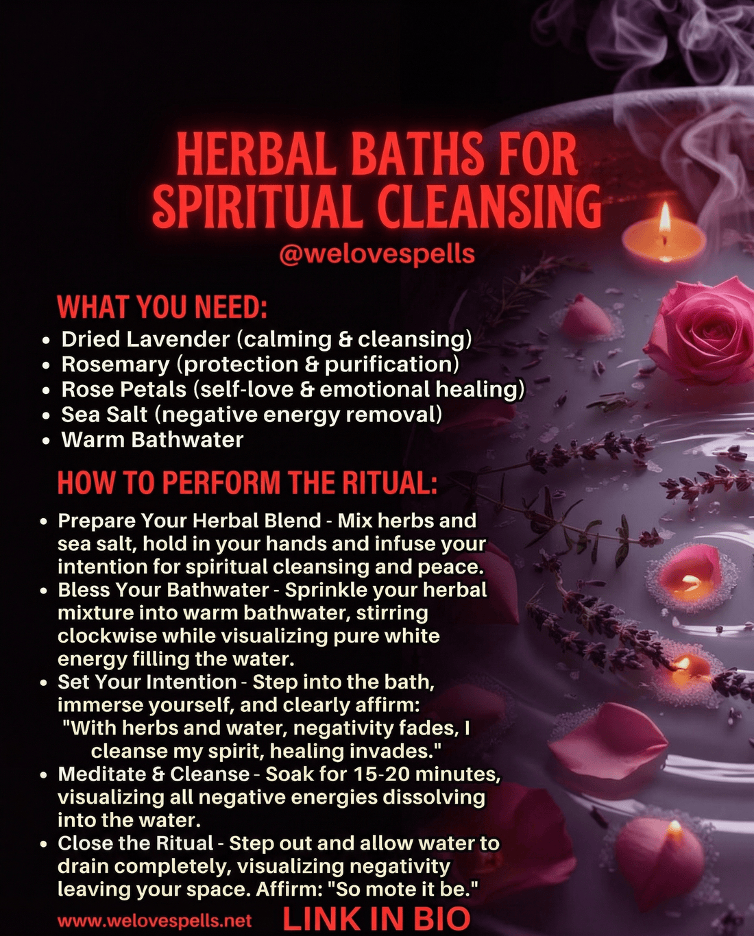 Powerful Herbal Bath Ritual to Cleanse Aura and Restore Energy - We Love Spells
