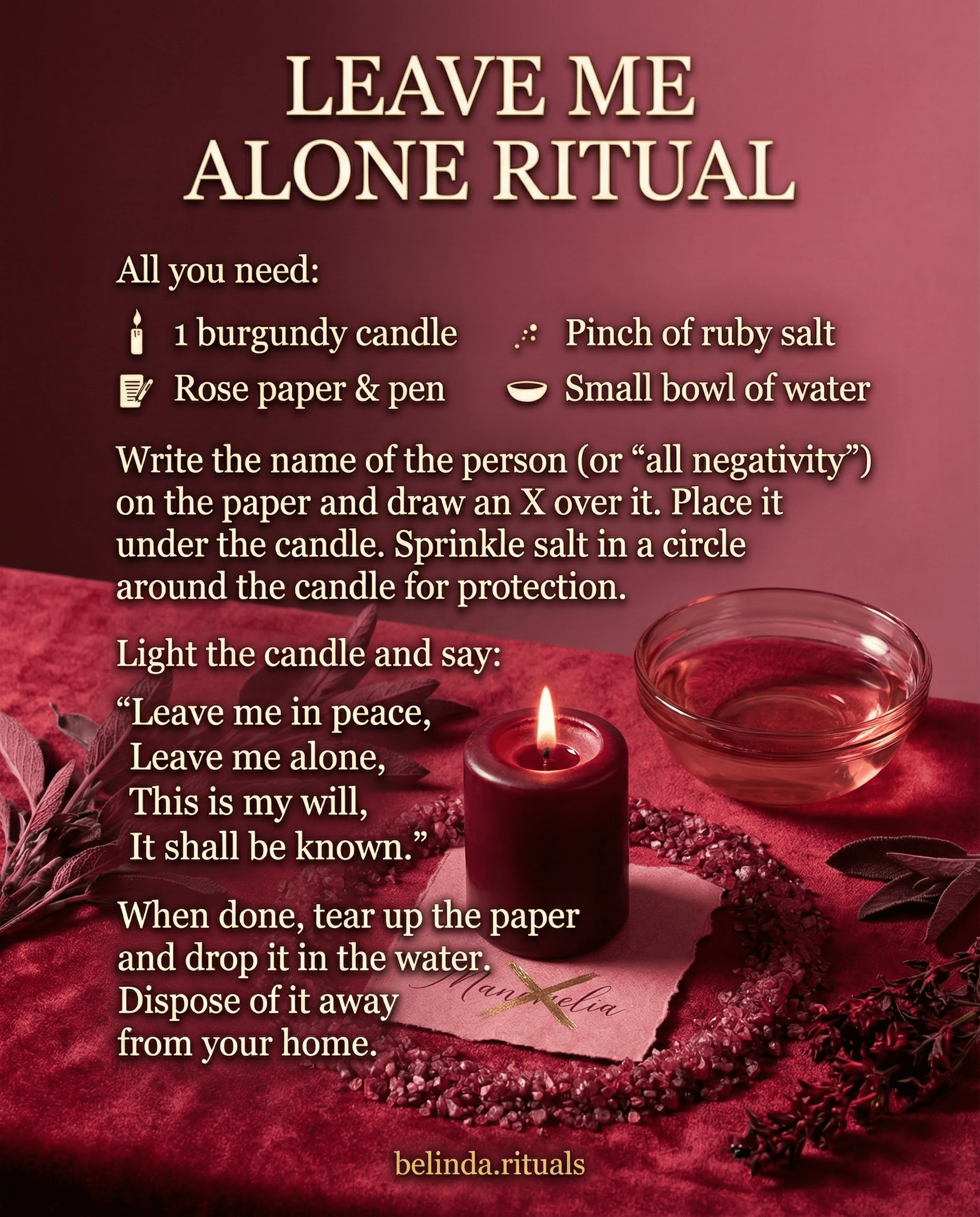 Powerful Leave Me Alone Spell for Peace and Protection