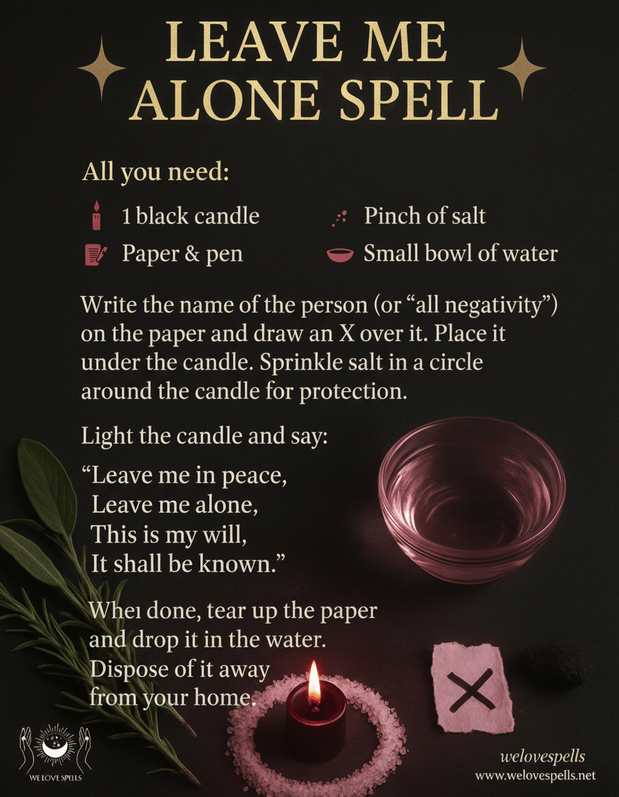 Powerful Leave Me Alone Spell to Protect Your Energy - We Love Spells