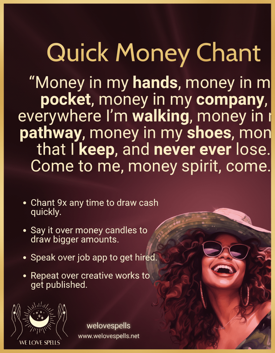 Powerful Money Spell That Works Fast—No Ingredients Needed - We Love Spells