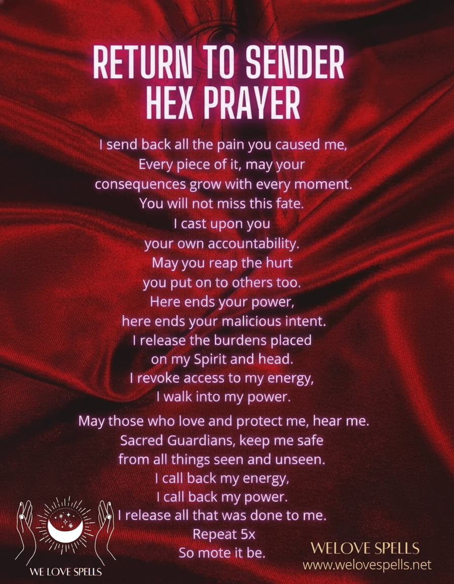 Powerful Return to Sender Hex Prayer for Spiritual Protection - We Love Spells