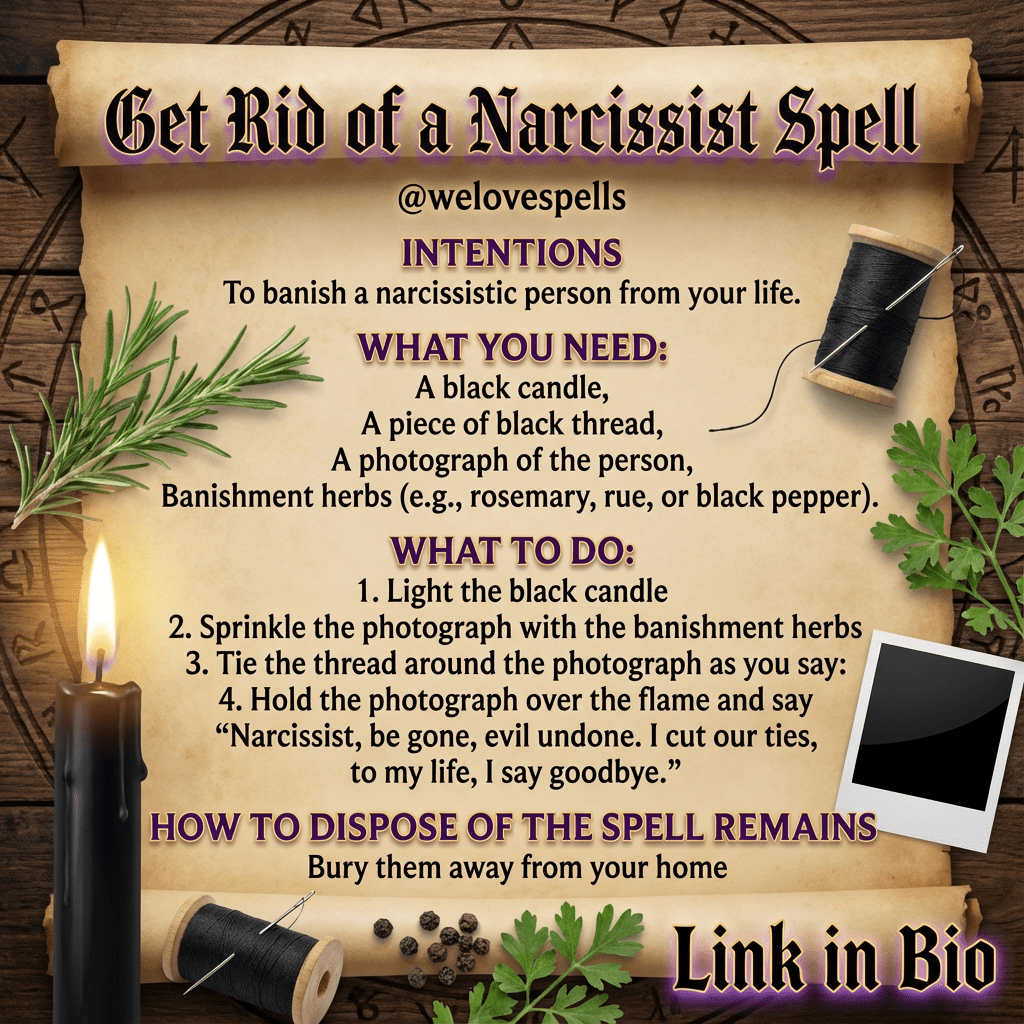 Powerful Spell to Get Rid of a Narcissist and Reclaim Your Peace - We Love Spells