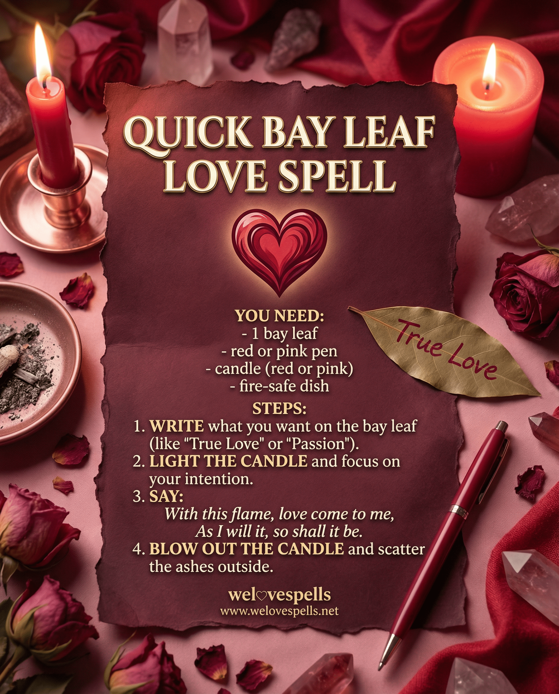 Quick Bay Leaf Love Spell: Manifest Passion and Romance Fast