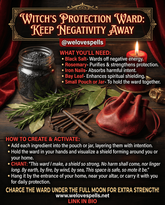 Simple Witch’s Protection Ward to Banish Negativity and Shield Energy - We Love Spells
