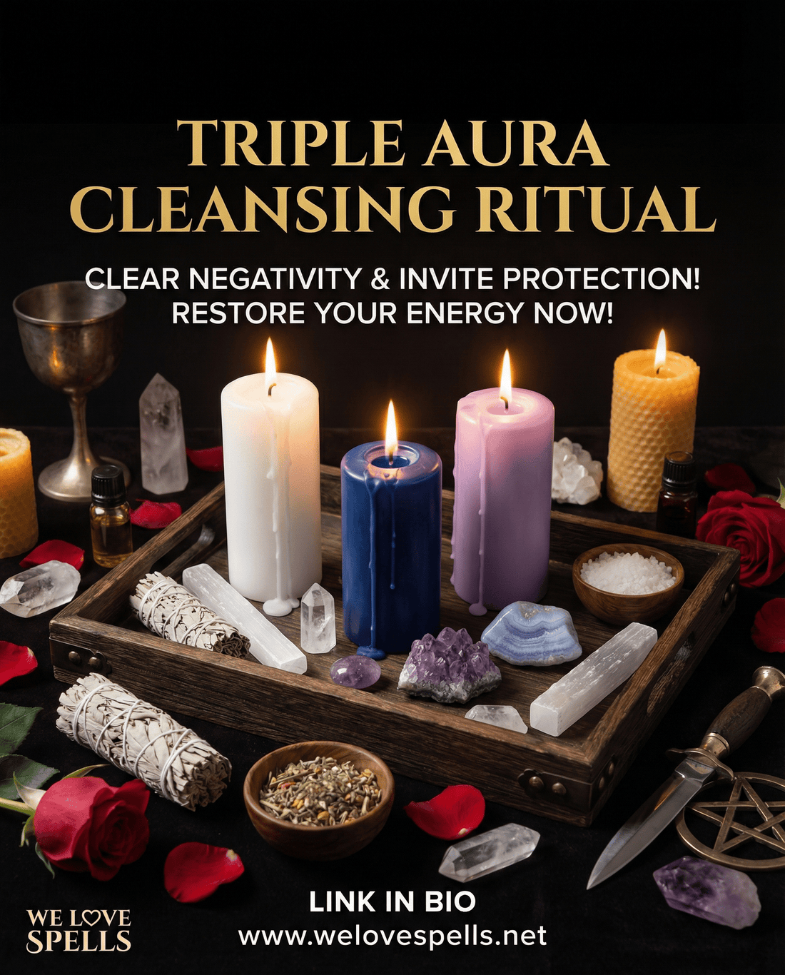 Triple Aura Cleansing Ritual: Boost Your Energy and Inner Balance - We Love Spells