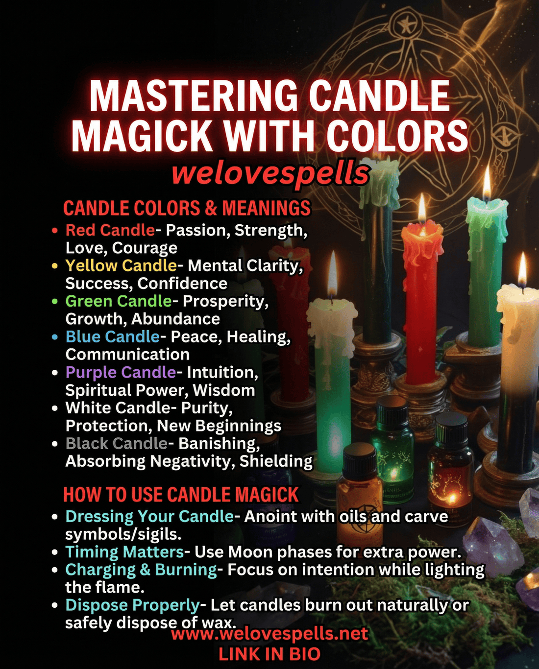 Unlock the Power of Candle Colors in Magick and Spellwork - We Love Spells