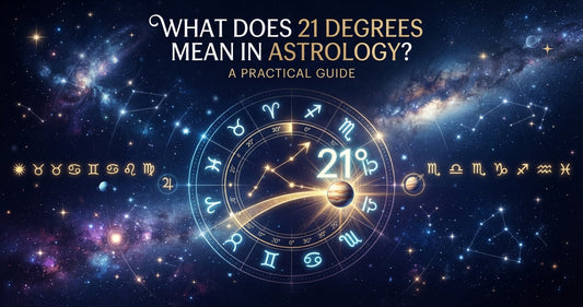 Astrology chart illustrating the meaning of 21 degrees in a birth chart
