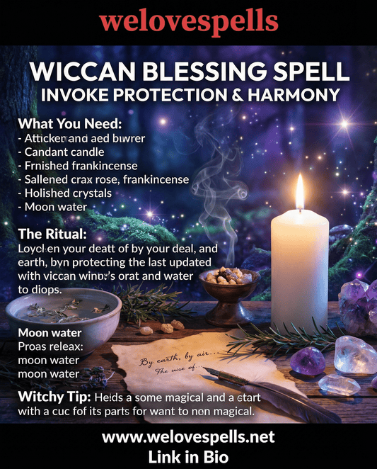 Wiccan Blessing Spell for Protection, Harmony, and Positive Energy - We Love Spells